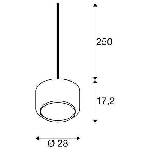 SLV Pantilo 28 hanglamp rond koper Ø28cm 