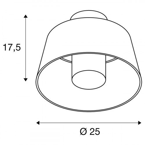 Plafondlamp matzwart modern aluminium buitenlamp.