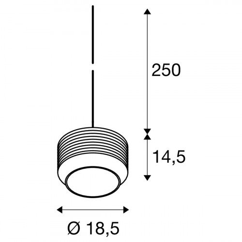 SLV Pantilo Rope 19 rond goud staal hanglamp
