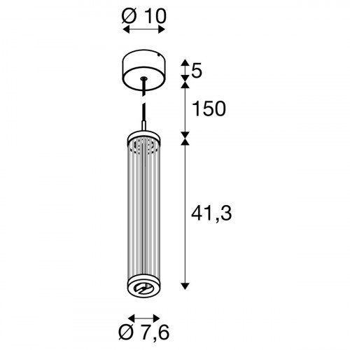 Quimera SLV hanglamp donker koper
