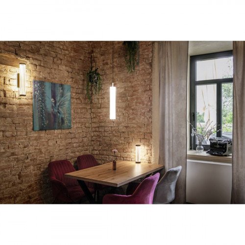 SLV Quimera muurlamp donker koper glas