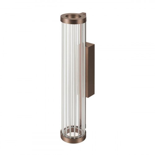 SLV Quimera muurlamp donker koper glas