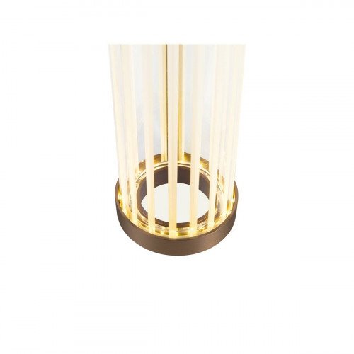 SLV Quimera muurlamp donker koper glas
