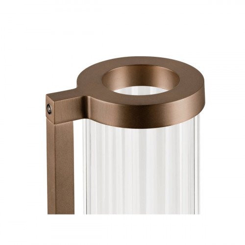 SLV Quimera muurlamp donker koper glas