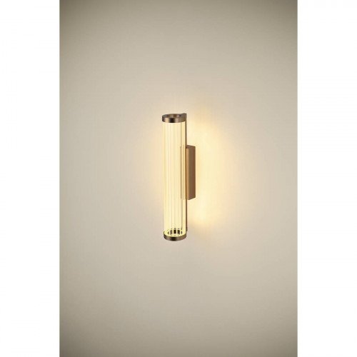SLV Quimera muurlamp donker koper glas