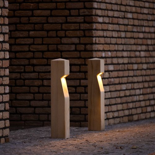 houten buiten terras lamp van eiken hout Oak inclusief led lamp duurzame buitenverlichting