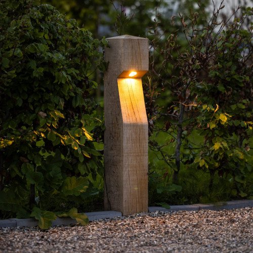 houten buiten terras lamp van eiken hout Oak inclusief led lamp duurzame buitenverlichting