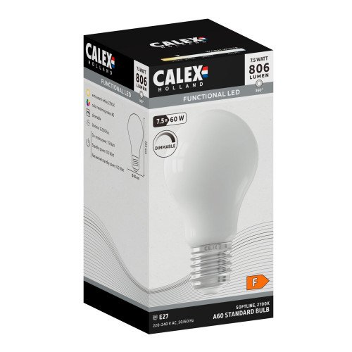 Witte lichtbron LED peer gloeilamp E27 Calex 2700K