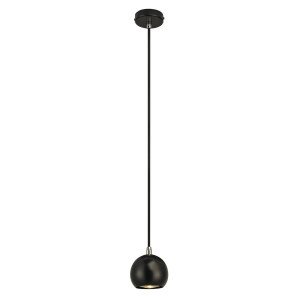 Zwarte bol hanglamp aluminium Gu10 plafondlamp