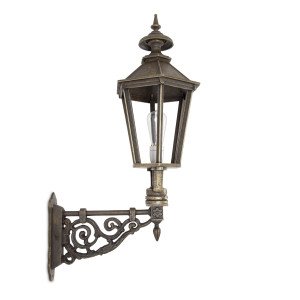 Klassieke zeskantige muurlamp brons E27 buitenverlichting
