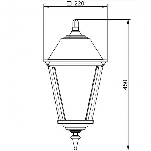 Verandalamp klassiek vierkant - KS Verlichting - Made in Holland - Kwaliteitsverlichting
