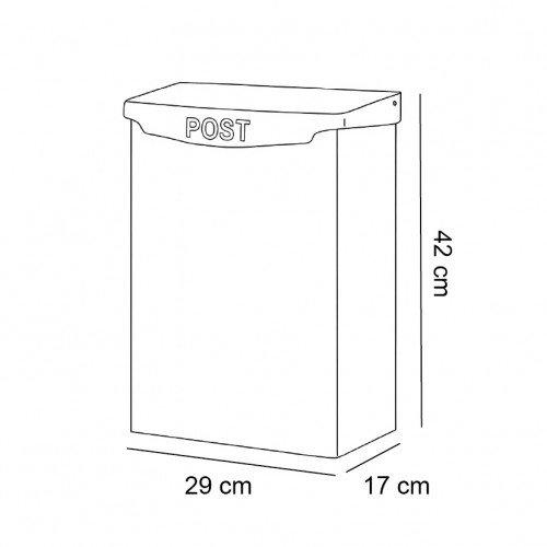 Brievenbus B32 wand zwart aluminium modern