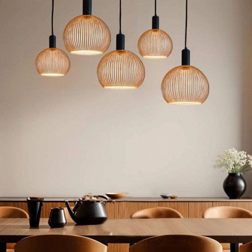 Binnenlamp Floating Globe Filo Champagne metaal