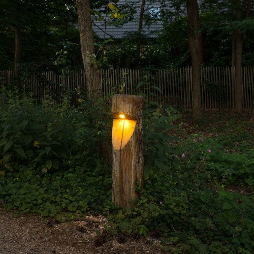 Gartenlampe Baum Terrassenlampe aus Holz & Gartenwegbeleuchtung