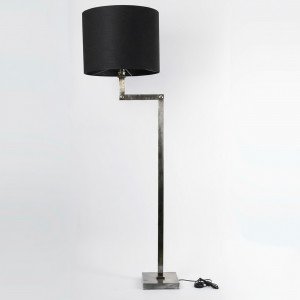 messing lamp in de kleur antiek zilver met een E27 fitting