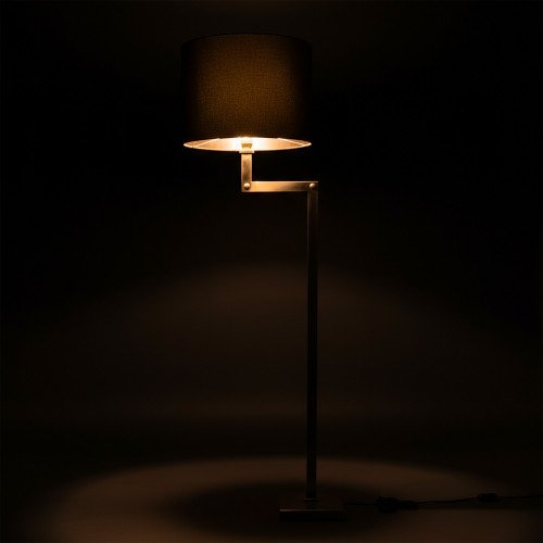 messing lamp in de kleur antiek zilver met een E27 fitting