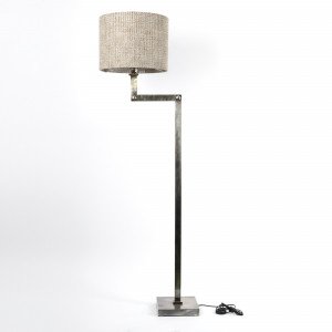 messing lamp in de kleur antiek zilver met een E27 fitting