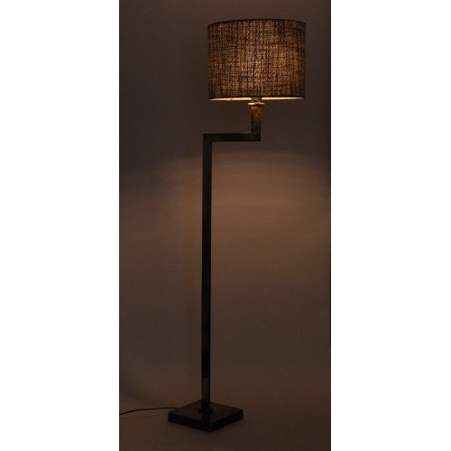 messing lamp in de kleur antiek zilver met een E27 fitting