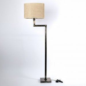 messing lamp in de kleur antiek zilver met een E27 fitting