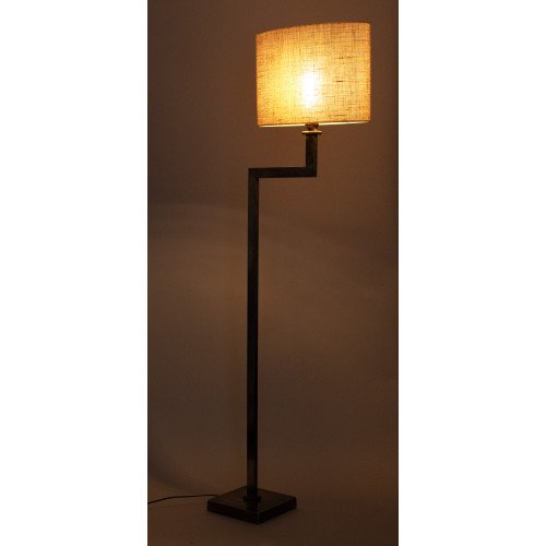 messing lamp in de kleur antiek zilver met een E27 fitting