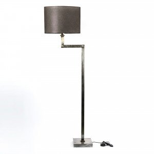 messing lamp in de kleur antiek zilver met een E27 fitting