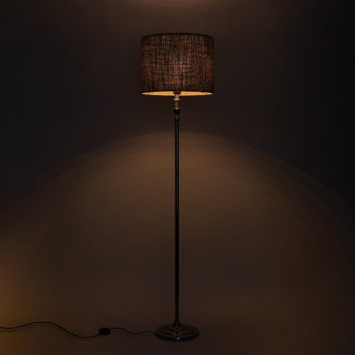 messing lamp in de kleur antiek zilver met een E27 fitting