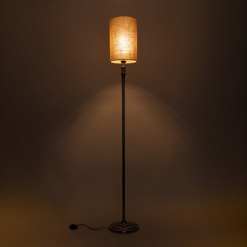 messing lamp in de kleur antiek zilver met een E27 fitting