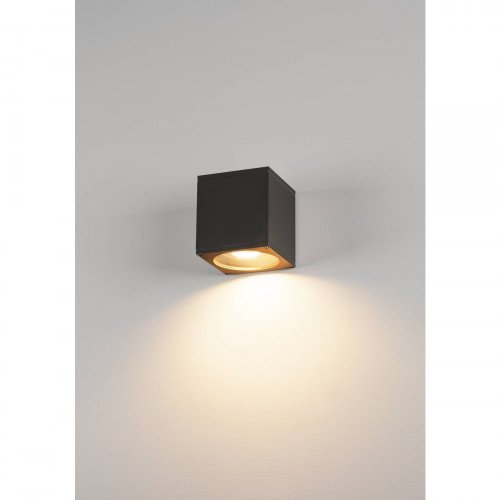 Buitenlamp wandlamp Big Theo wall out antraciet met vierkante vorm