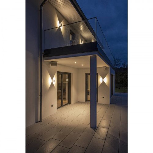 Buitenlamp Logs Wall Antraciet 1xled 3000k