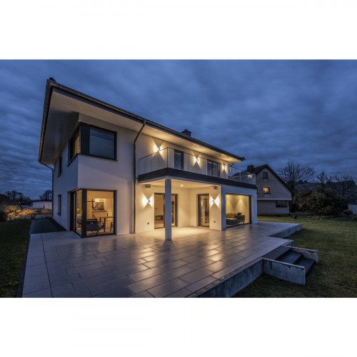 Buitenlamp Logs Wall Antraciet 1xled 3000k