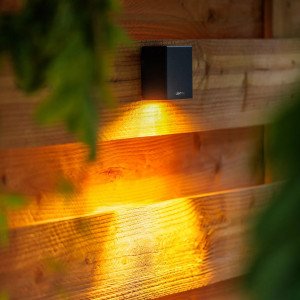 buitenlamp 12 volt Tiga muurlamp zwart aluminum