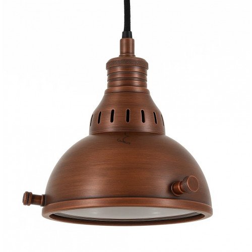 messing lamp in de kleur antiek donker koper met een E27 fitting