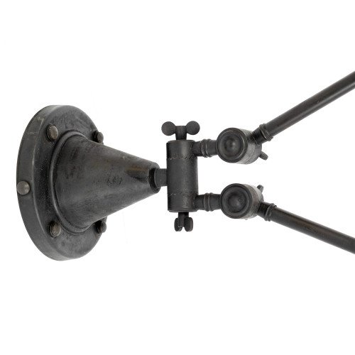 messing lamp in de kleur antiek zwart met een E27 fitting