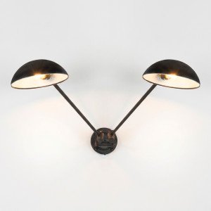 messing lamp in de kleur antiek zwart met een E27 fitting
