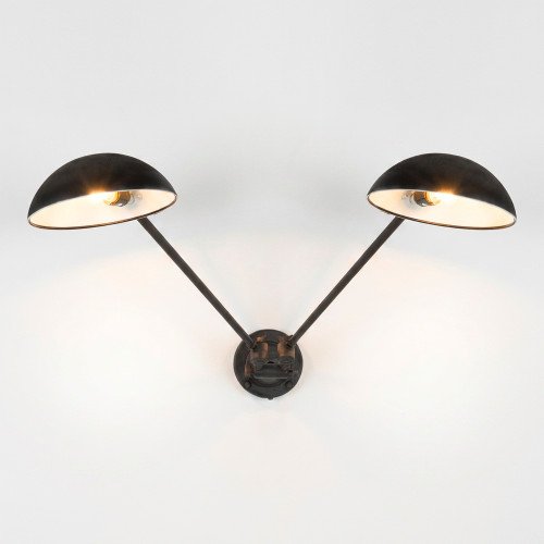 messing lamp in de kleur antiek zwart met een E27 fitting