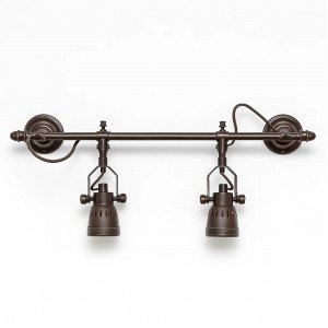 messing lamp in de kleur antiek donker koper met een GU10 fitting