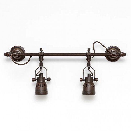 messing lamp in de kleur antiek donker koper met een GU10 fitting