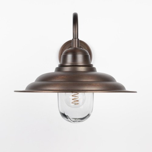 messing lamp in de kleur antiek donker messing met een E27 fitting