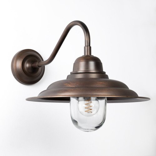 messing lamp in de kleur antiek donker messing met een E27 fitting