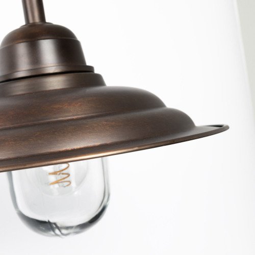 messing lamp in de kleur antiek donker messing met een E27 fitting