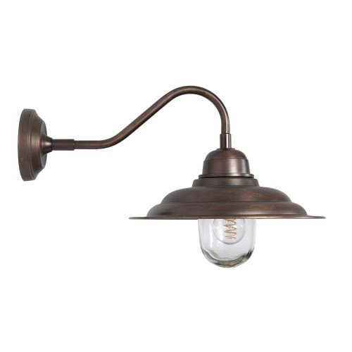 messing lamp in de kleur antiek donker messing met een E27 fitting