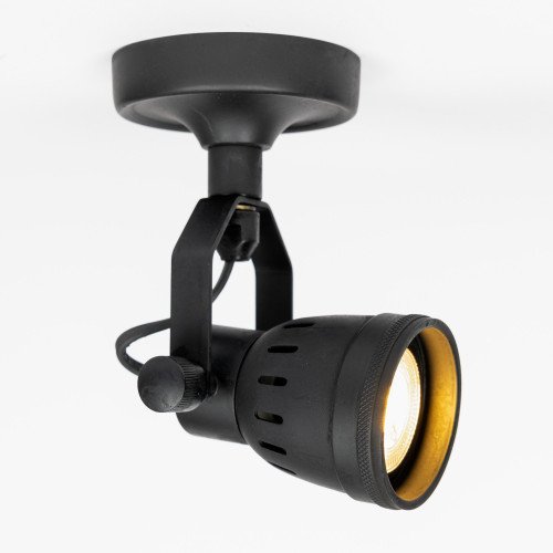 Zwarte messing plafondspot Indigo Cover van KS Verlichting