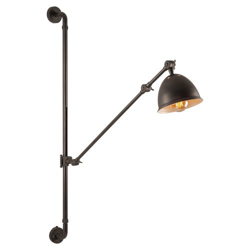 Retro muurlamp Reno antique brass | Nostalux.nl