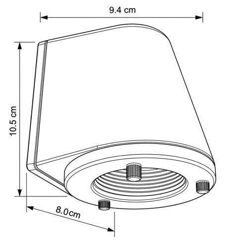 messing lamp in de kleur antiek zwart met een GU10 fitting