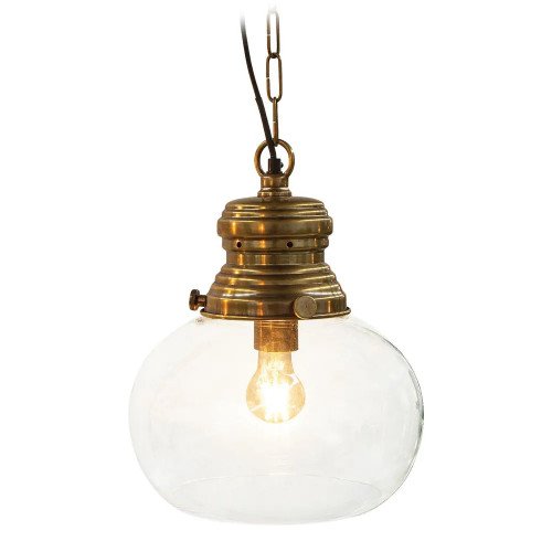messing lamp in de kleur antiek messing met een E27 fitting