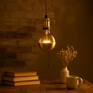 Byron antiek messing hanglamp aluminium E27 pendel 500 cm