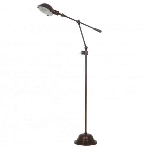 staande verstelbare design lamp met tuimelschakelaar in antiek messing kleur