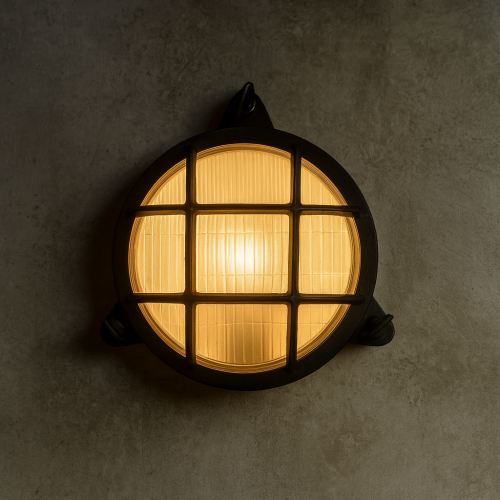 muur/plafond lamp Clipper antiek zwart
