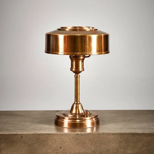 bureaulamp, tafellamp, antique brass, industrieel, vintage, auxerre