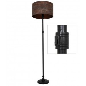 messing lamp in de kleur antiek zwart met een E27 fitting